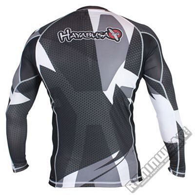 Hayabusa Metaru Rashguard L/S Noir-Blanc