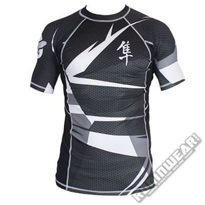 Hayabusa Metaru Rashguard S/S Noir-Blanc