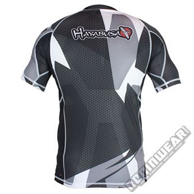 Hayabusa Metaru Rashguard S/S Schwarz-weiß