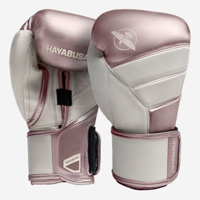 Hayabusa T3 Boxing Gloves Rose-Blanc