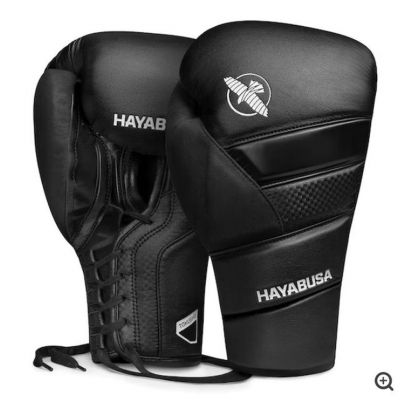 Hayabusa T3 Lace Up Boxing Gloves Fekete