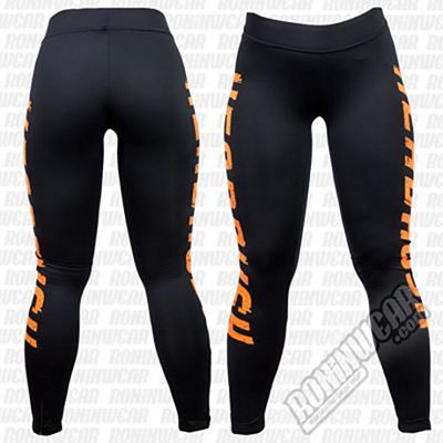 Headrush Headrush Full Fledge Fitness Leggings Nero-Arancione