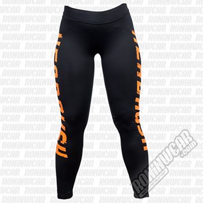 Headrush Headrush Full Fledge Fitness Leggings Fekete-Narancssàr