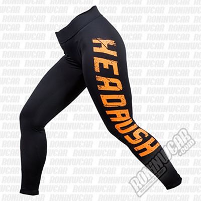 Headrush Headrush Full Fledge Fitness Leggings Fekete-Narancssàr