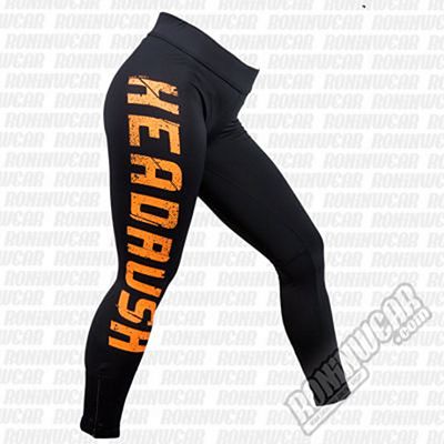 Headrush Headrush Full Fledge Fitness Leggings Fekete-Narancssàr