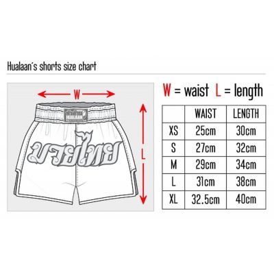 HuaLaan Dady Short Muay Thai Vit-Röd