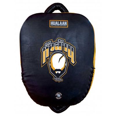 HuaLaan Escudo Low Kick Skintex Preto-Amarelo