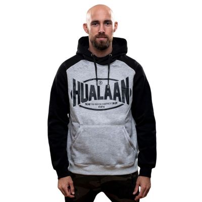 HuaLaan Hoodie Retro Logo Grå-Svart