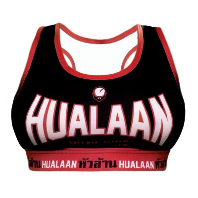 HuaLaan Top Bra Preto-Vermelho