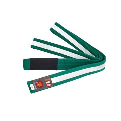 JU Sport Bjj Belt  Kids Vert-Blanc