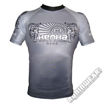 Kenka White Tiger Rashguard S/S Cinza