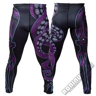 Kenka X Meerkatsu Octopus Grappling Tights Black-Purple