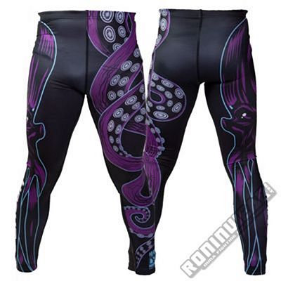 Kenka X Meerkatsu Octopus Grappling Tights Fekete-Lila