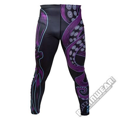 Kenka X Meerkatsu Octopus Grappling Tights Noir-Violet