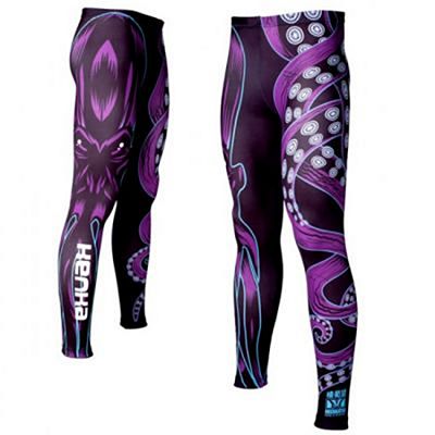 Kenka X Meerkatsu Octopus Grappling Tights Black-Purple