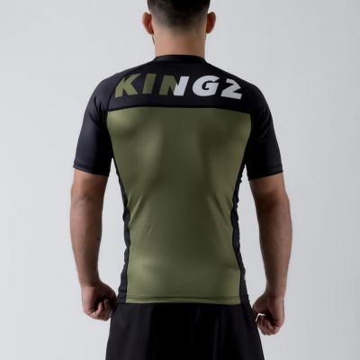 Kingz Krown S/S Jiu Jitsu Rash Guard Green