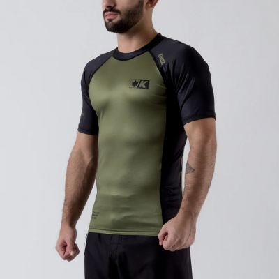 Kingz Krown S/S Jiu Jitsu Rash Guard Green