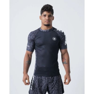 Kingz Night Camo S/S Rashguard Negro-Gris