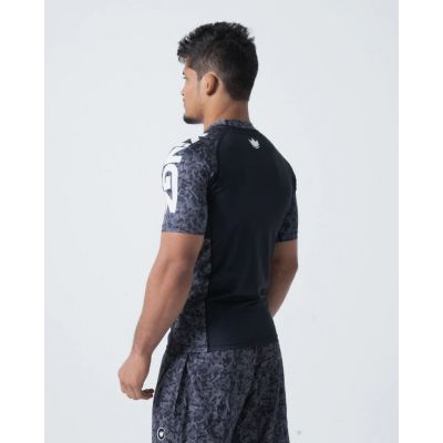 Kingz Night Camo S/S Rashguard Negro-Gris