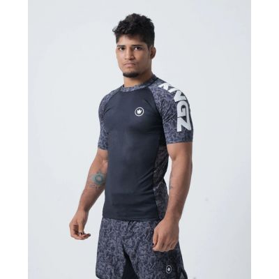 Kingz Night Camo S/S Rashguard Negro-Gris
