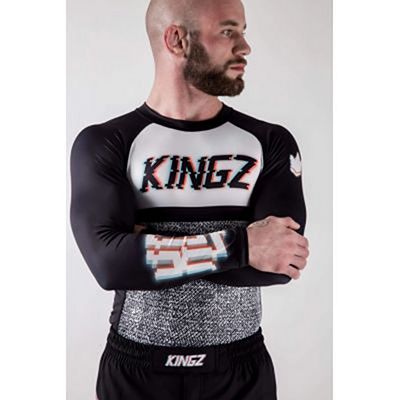 Kingz Static Rashguard Negro-Blanco