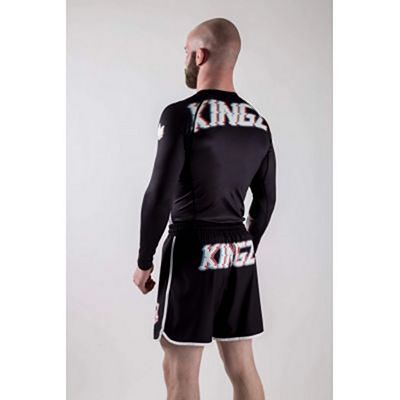 Kingz Static Rashguard Schwarz-weiß