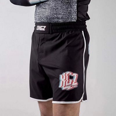 Kingz Static Shorts Black-White