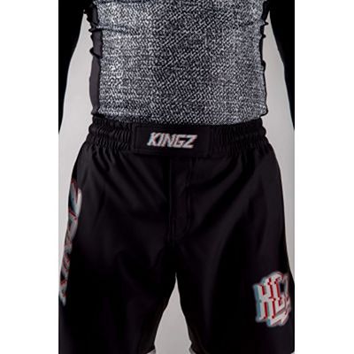 Kingz Static Shorts Black-White