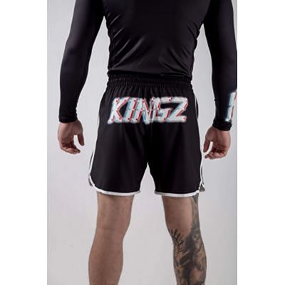 Kingz Static Shorts Black-White