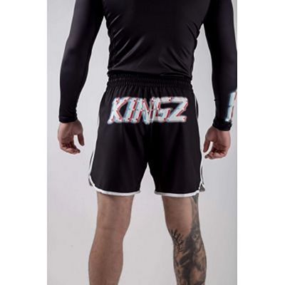 Kingz Static Shorts Schwarz-weiß