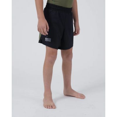 Kingz Trooper Youth Shorts Negro-Verde