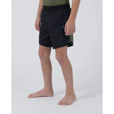 Kingz Trooper Youth Shorts Negro-Verde