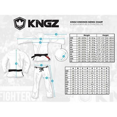 Kingz Ultralight Jiu Jitsu Kimono Fekete