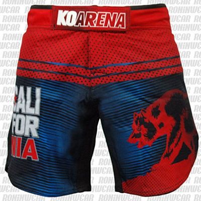 KOARENA Cali Bear Fight Shorts Rojo-Azul