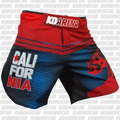 KOARENA Cali Bear Fight Shorts Vermelho-Azul