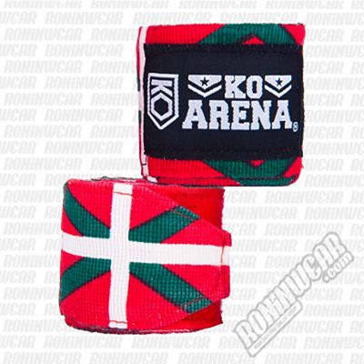 KOARENA Handwraps Flag Series Basque Country Rouge-Vert