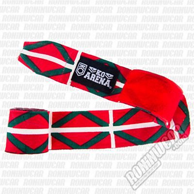 KOARENA Handwraps Flag Series Basque Country Rosso-Verde