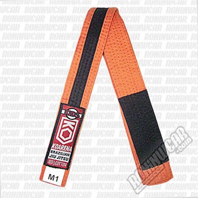 KOARENA Kids IBJJF Belt Orange-Schwarz