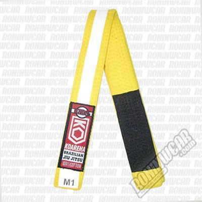 KOARENA Kids IBJJF Belt Jaune-Blanc