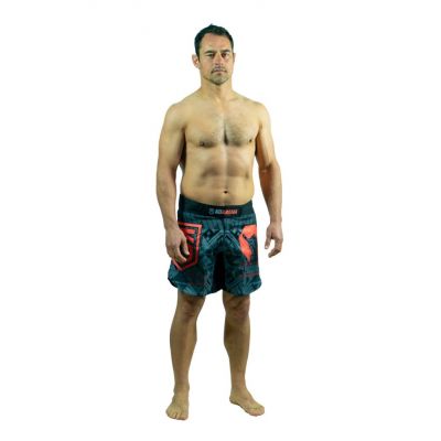 KOARENA Be Cool Fight Shorts Cinza-Vermelho