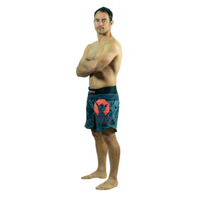 KOARENA Be Cool Fight Shorts Cinza-Vermelho