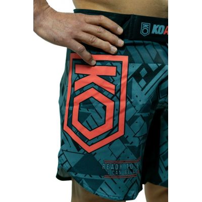 KOARENA Be Cool Fight Shorts Cinza-Vermelho