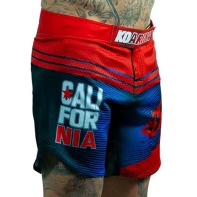 KOARENA Cali Bear Fight Shorts Rouge-Bleu