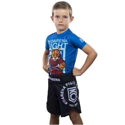 KOARENA Corp Fight Shorts Kids Fekete