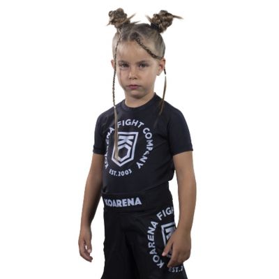 KOARENA Corp Rashguard Kids SS Schwarz