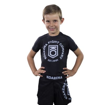 KOARENA Corp Rashguard Kids SS Fekete