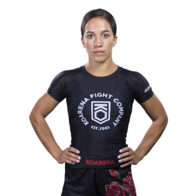 KOARENA Corp Rashguard Woman SS Schwarz