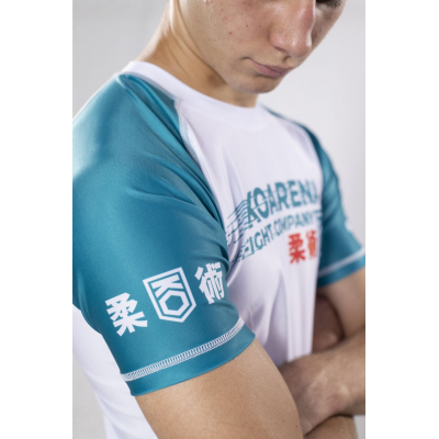 KOARENA Fast Rashguard SS Blanco-Verde