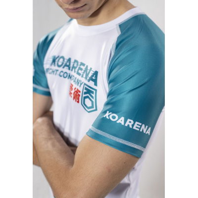 KOARENA Fast Rashguard SS Blanco-Verde