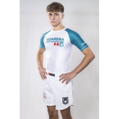 KOARENA Fast Rashguard SS Blanco-Verde